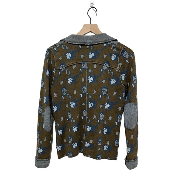 Anthropologie WHR Floral Design Boho Blazer Elbow Patches Hippie Jacket Size S - Picture 5 of 12